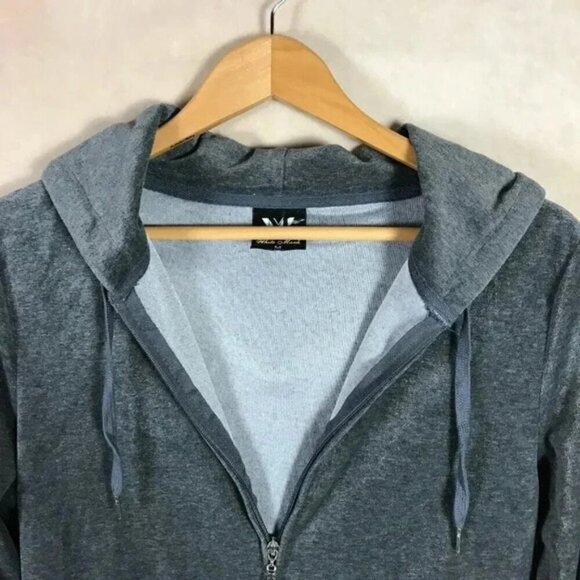 WHITE MARK Classic Velour Hoodie, MEDIUM - Picture 3 of 6